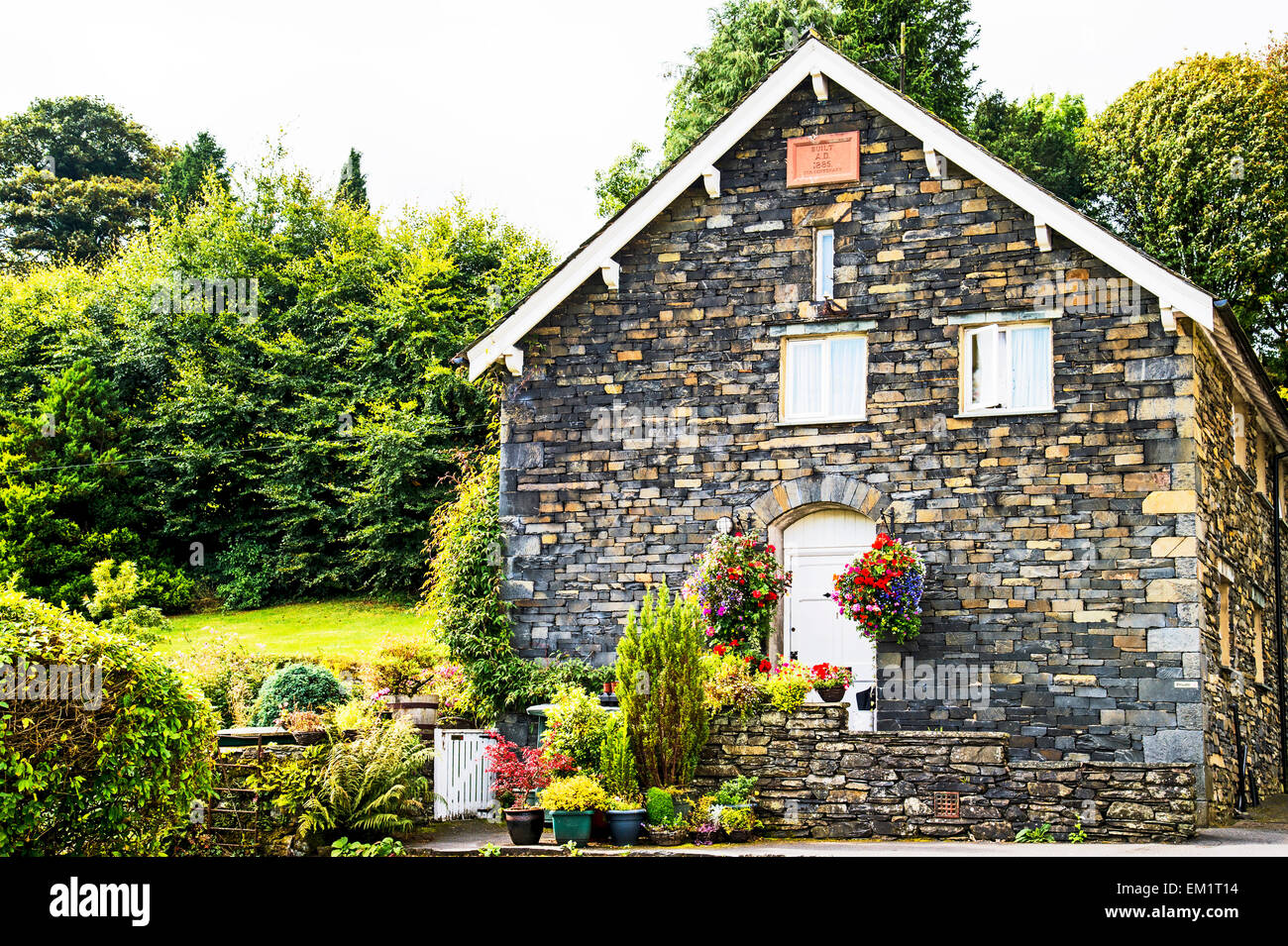 Maison à Hawkshead, Cumbria, Pays de Beatrix Potter Banque D'Images