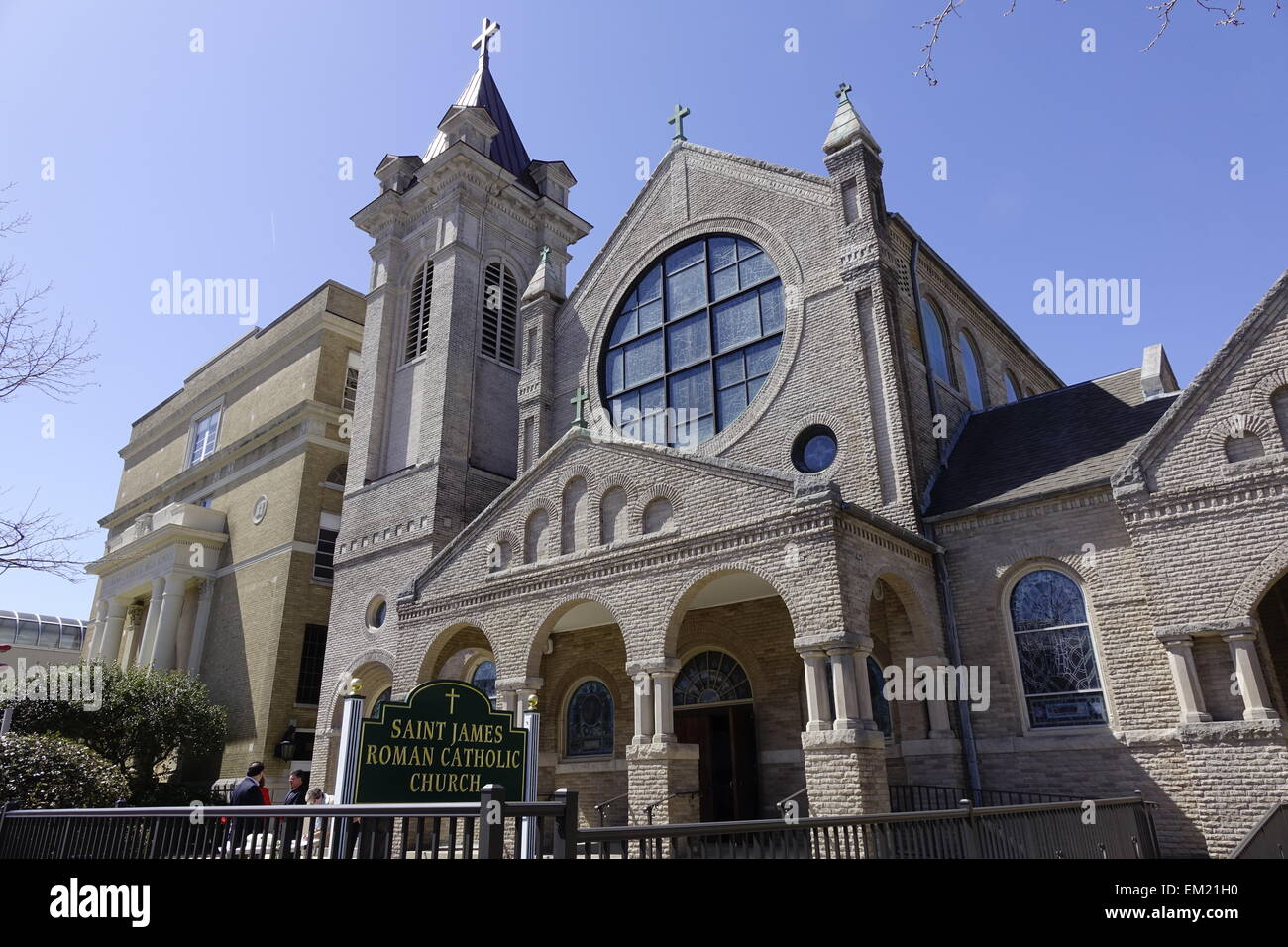 Red Bank, Middlesex County, New Jersey. Église catholique romaine de St James Banque D'Images