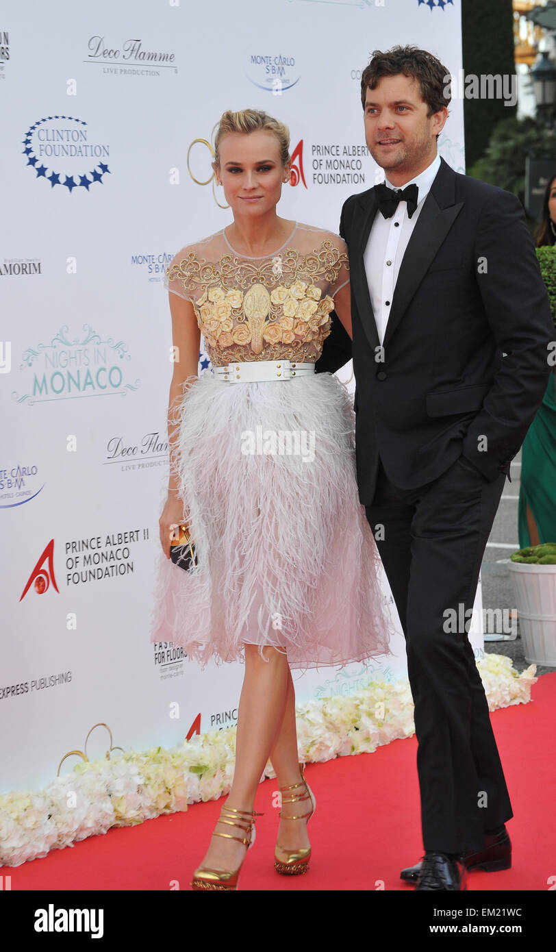 MONACO - 23 MAI 2012 : Diane Kruger et Joshua Jackson à l'inaugural nuits en Gala Monaco au profit de la Fondation Prince Albert II de Monaco et la Fondation William J. Clinton, à l'Hôtel de Paris, Monte Carlo. 23 mai 2012 Monaco Banque D'Images