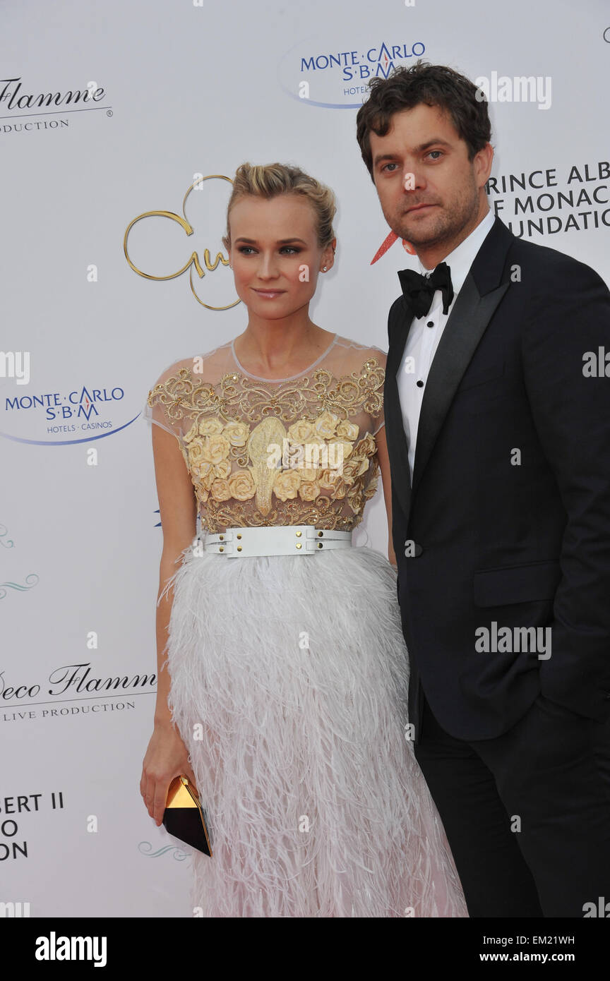 MONACO - 23 MAI 2012 : Diane Kruger et Joshua Jackson à l'inaugural nuits en Gala Monaco au profit de la Fondation Prince Albert II de Monaco et la Fondation William J. Clinton, à l'Hôtel de Paris, Monte Carlo. 23 mai 2012 Monaco Banque D'Images