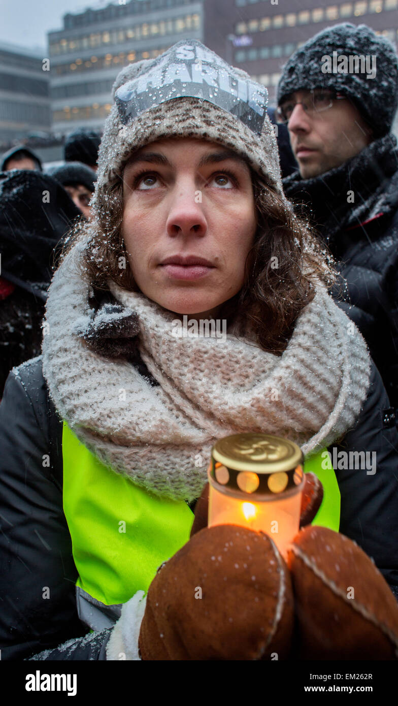 Foule immense rassemblement pour antiterror rally. Banque D'Images