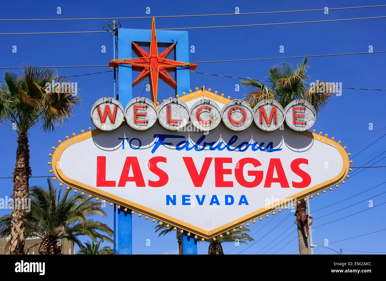 Panneau Welcome to Fabulous Las Vegas, Nevada, USA Banque D'Images
