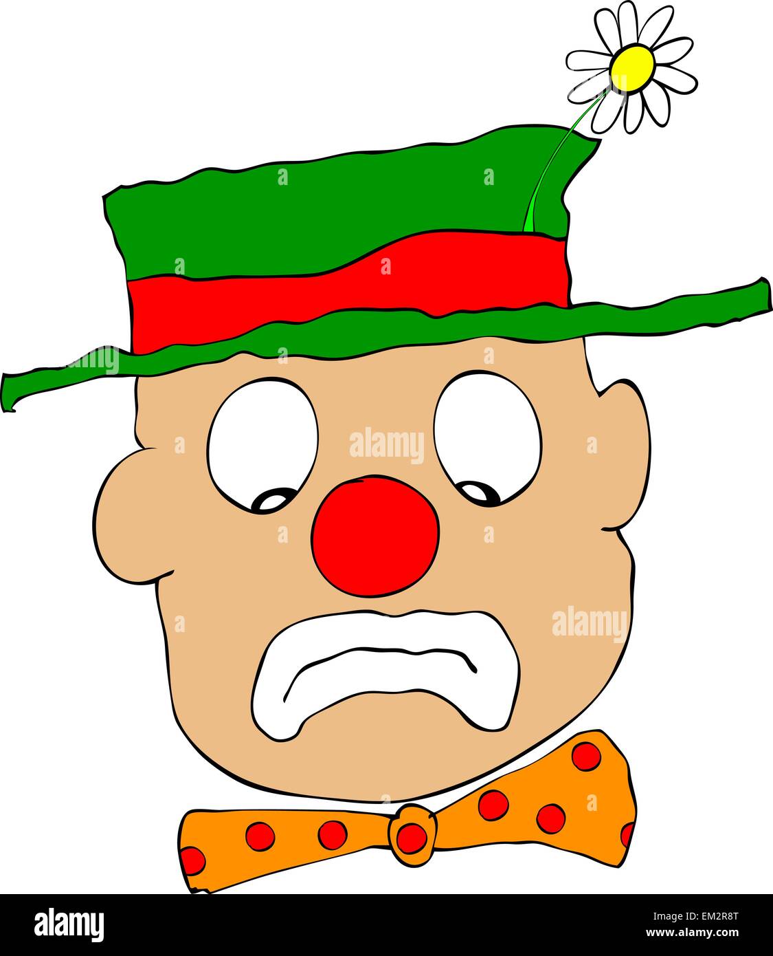 Clown triste - vector Illustration de Vecteur