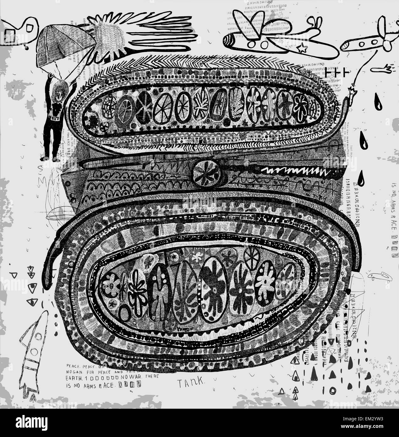 Image symbolique de la cuve, qui se compose d'un ensemble d'éléments Banque D'Images
