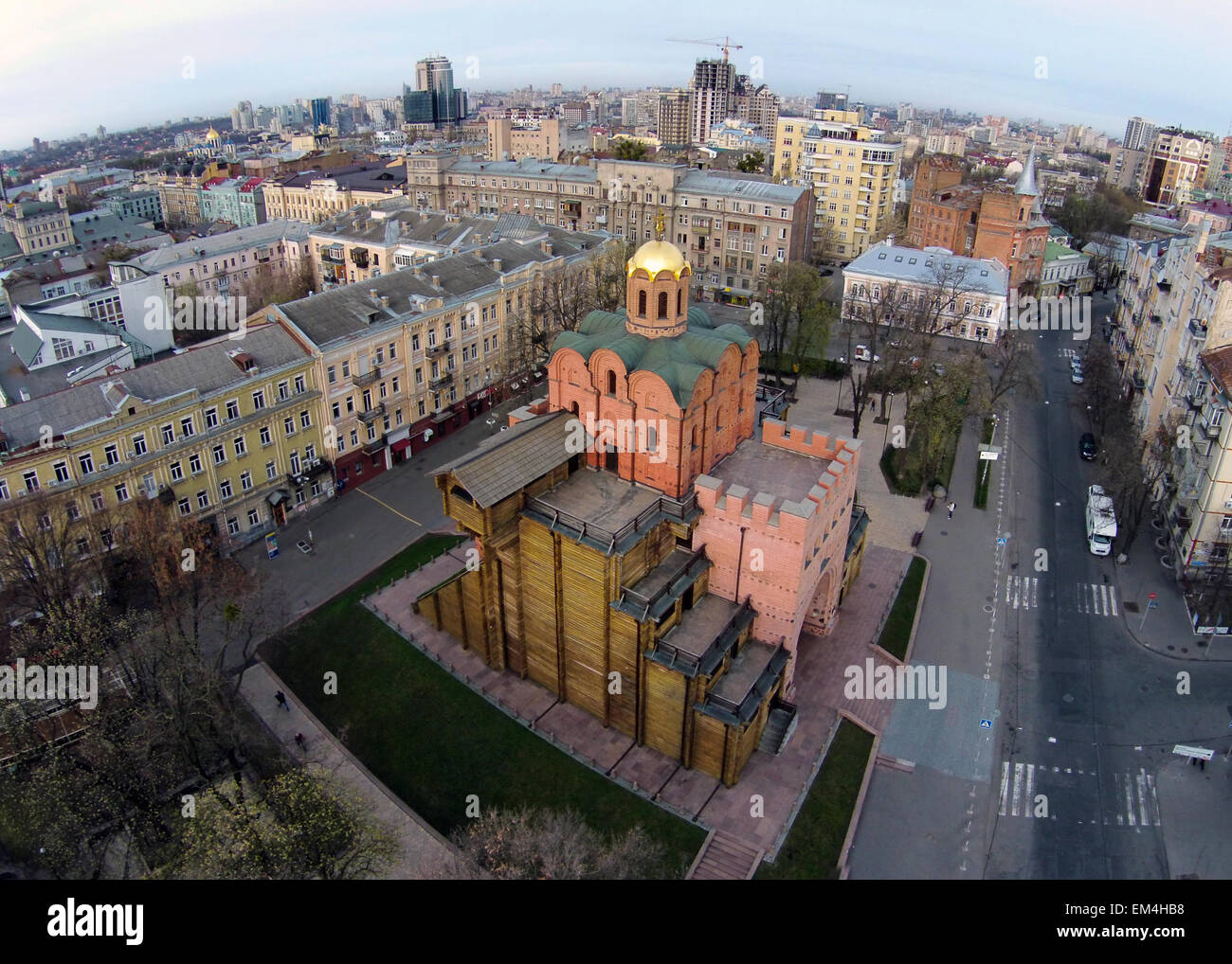 Vue aérienne de Golden Gate à Kiev, Ukraine Banque D'Images