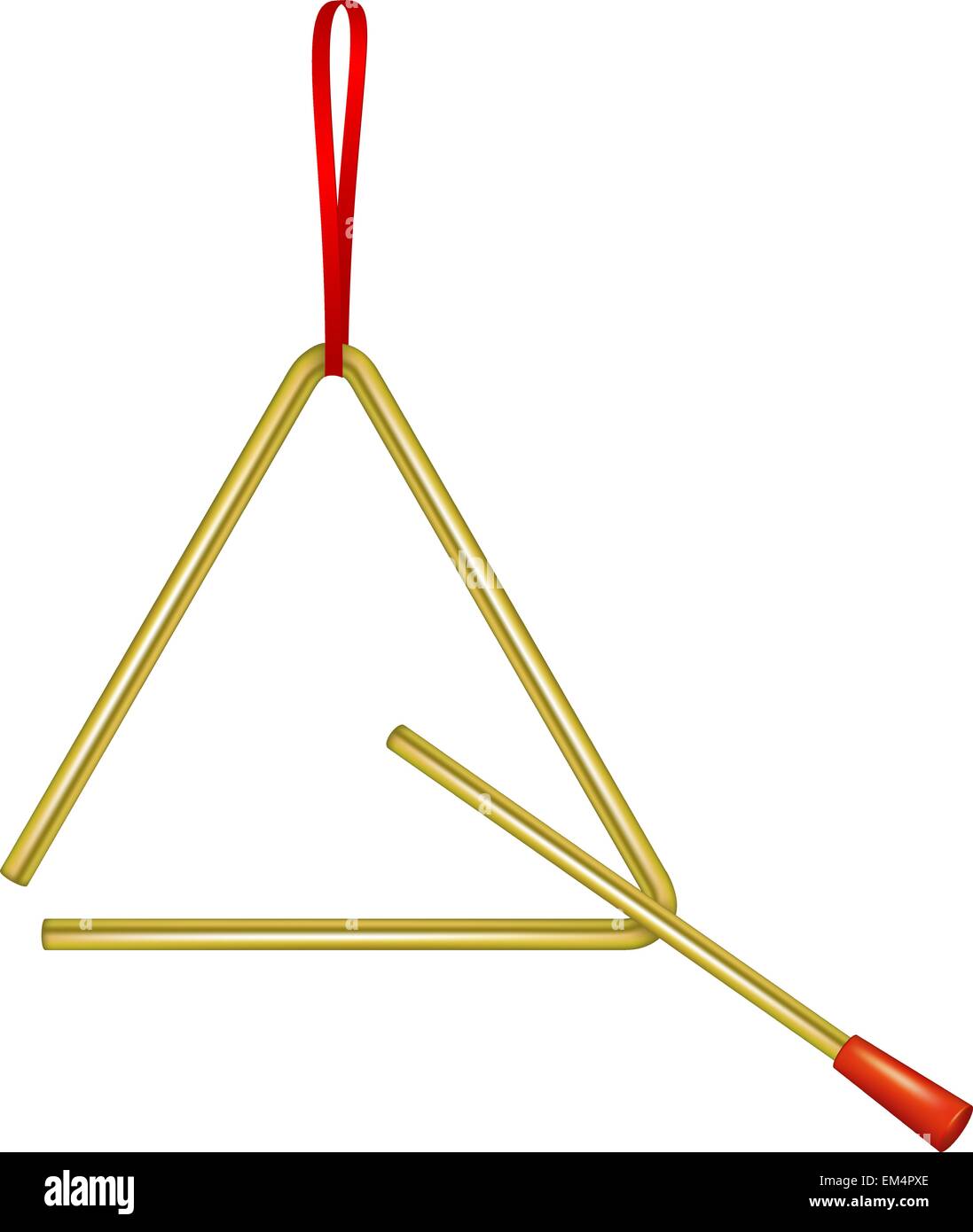 Triangle Instrument De Musique Dans La Conception D Or Image Vectorielle Stock Alamy