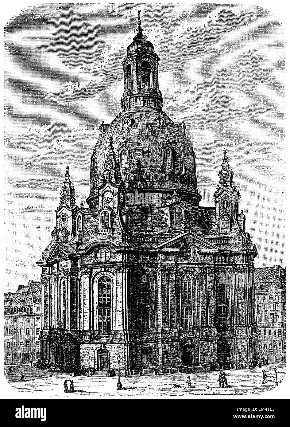 La Frauenkirche à Dresde Banque D'Images