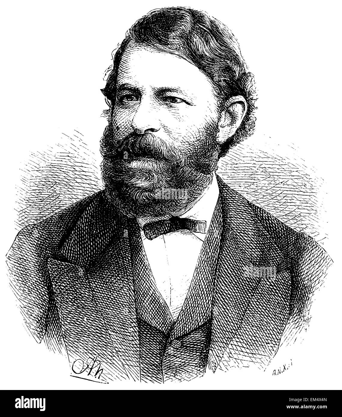 Joseph Joachim (né le 28 juin, 1831 ) Banque D'Images