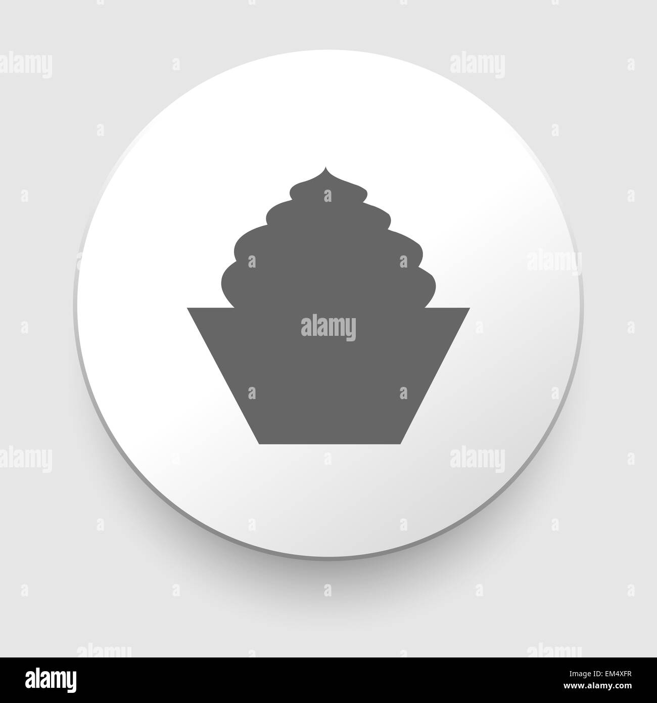 L'icône de gâteau. Isolé sur fond blanc. Banque D'Images