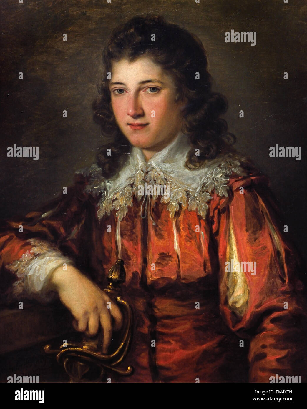 Angelika Kauffmann (Chur 1741 - Rome 1807 ) Portrait de Thomas Lire 1775 peintre néoclassique autrichien né en Suisse Banque D'Images