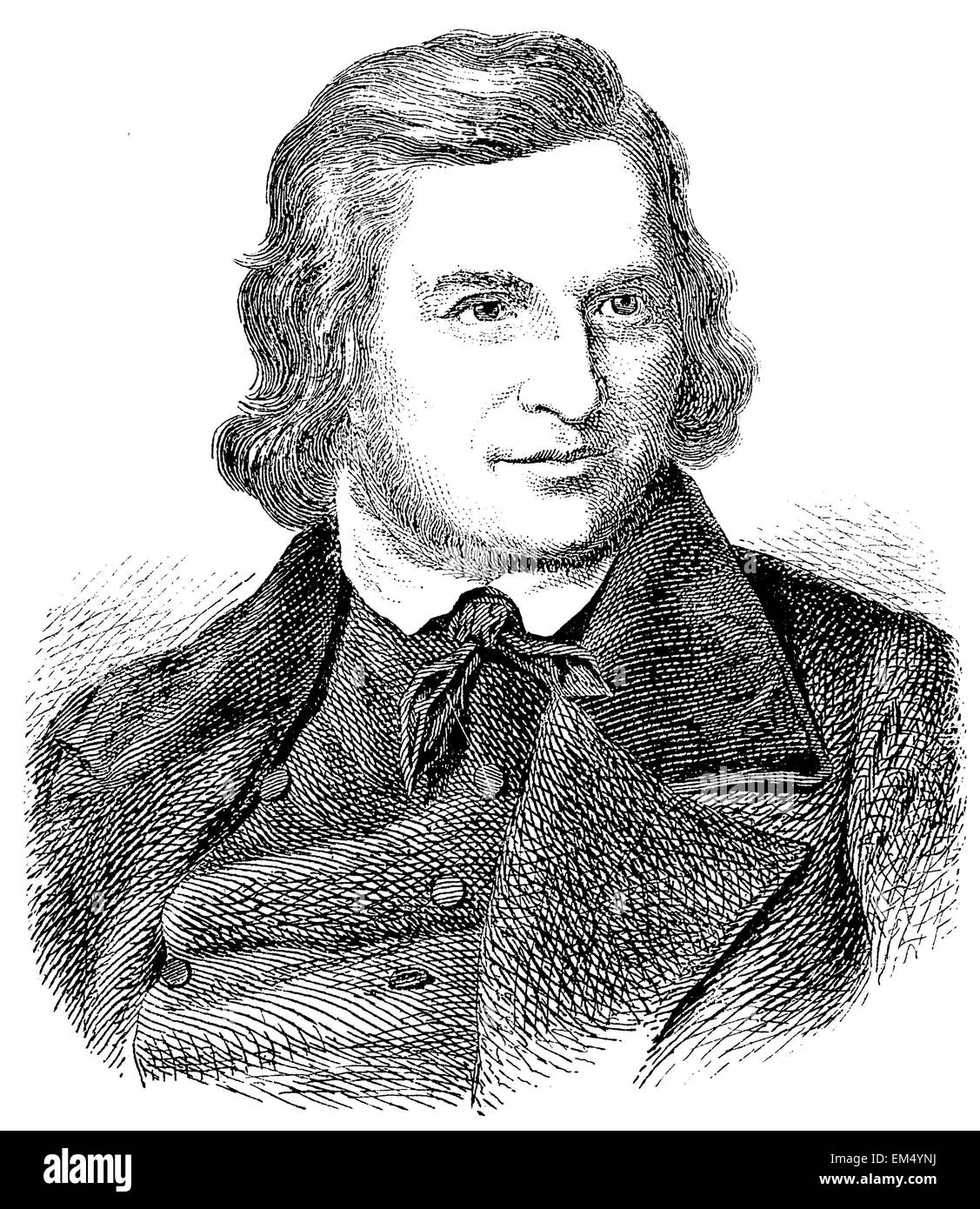 August Heinrich Hoffmann von Fallersleben Banque D'Images