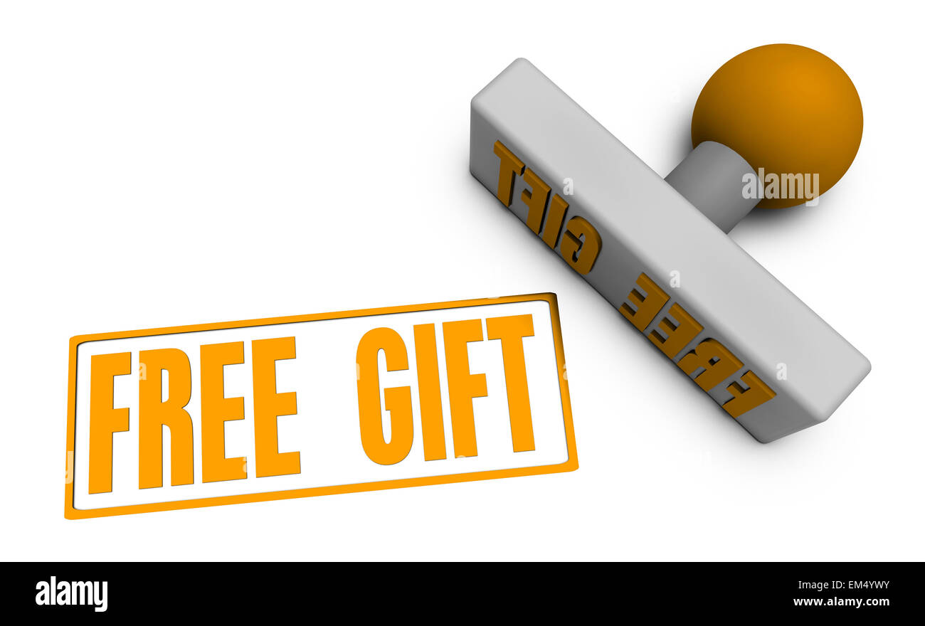 Timbre de cadeau gratuit Banque D'Images