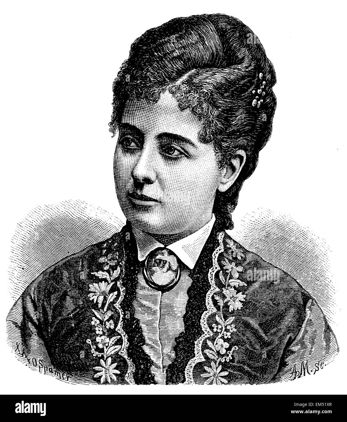 Pauline Lucca (né le 21 avril, 1842 ) Banque D'Images
