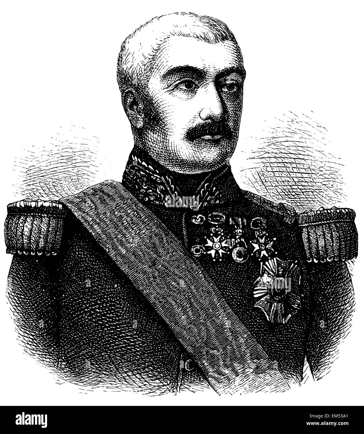 Aimable Jean Jacques Pélissier, duc de Malakoff, (né le 6 novembre 1794, est décédé le 22 mai 1864) Banque D'Images