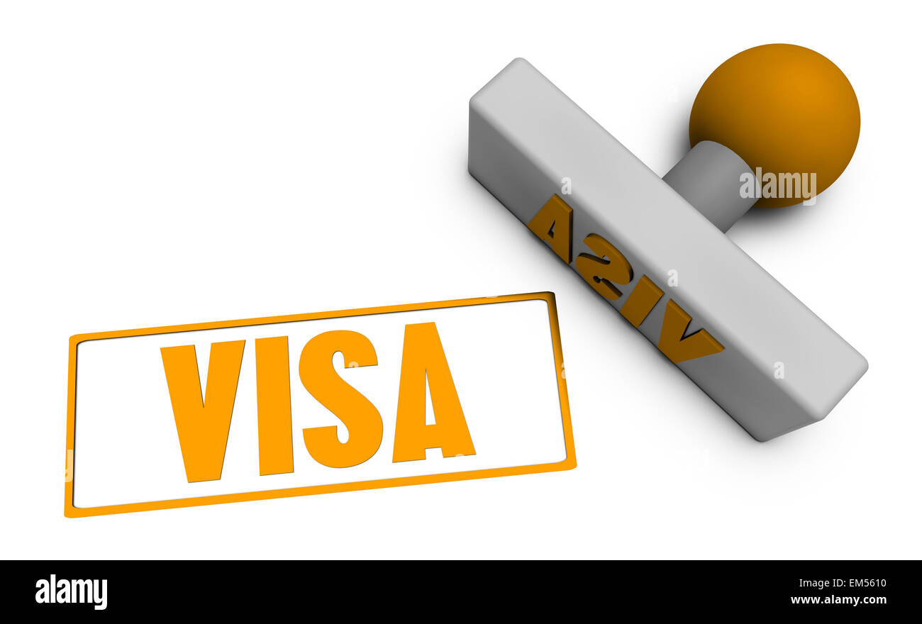Timbre de visa Banque D'Images