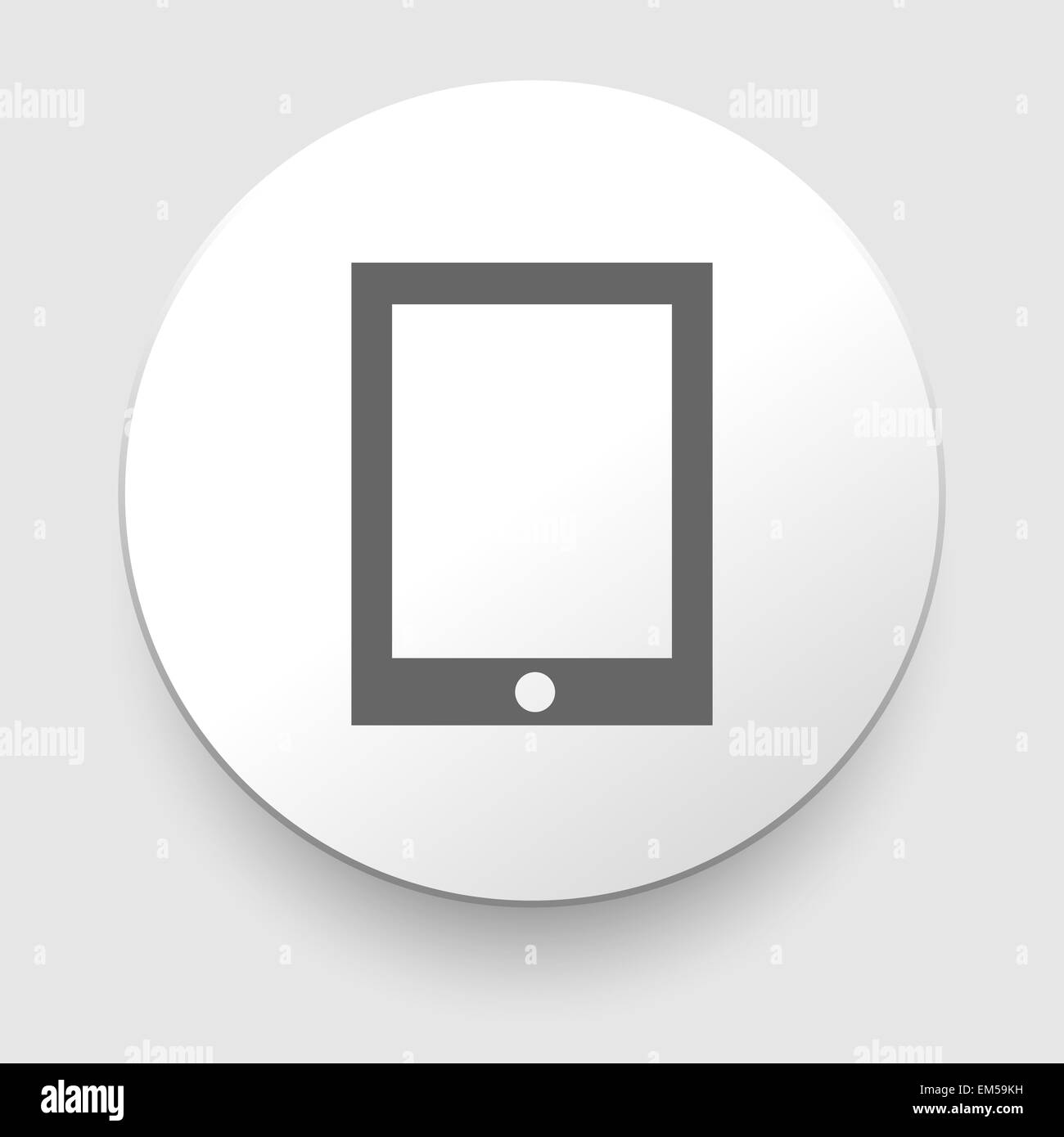 L'icône PC tablette sur fond blanc. Banque D'Images