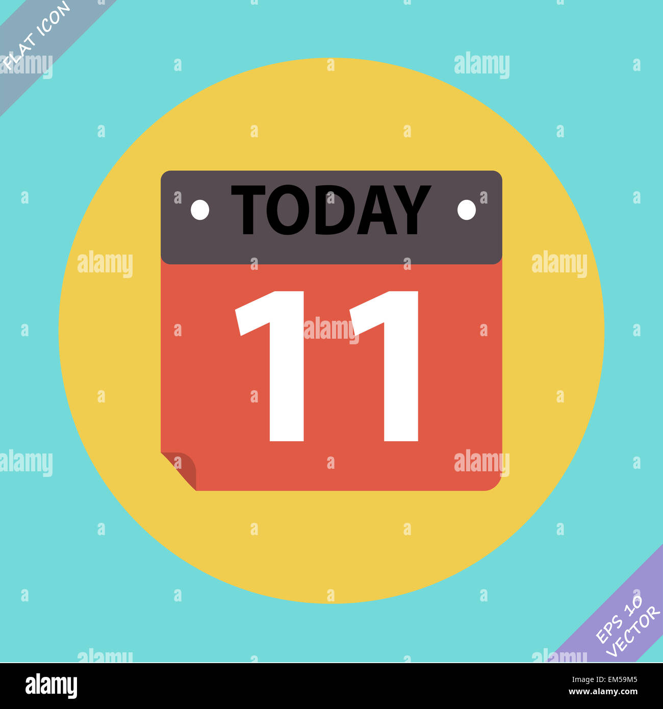 Icône Calendrier - vector illustration. Modèle plat Banque D'Images