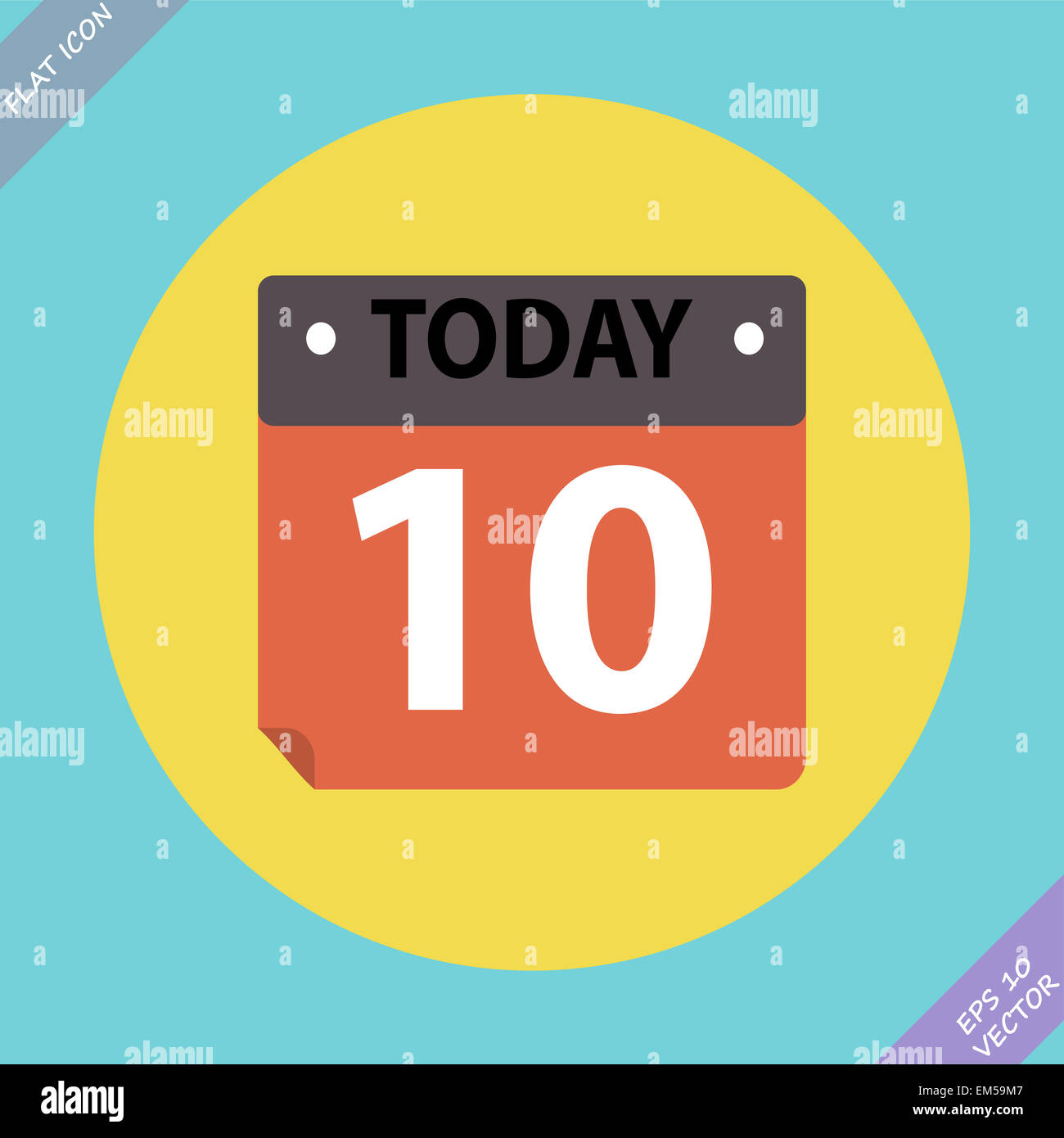 Icône Calendrier - vector illustration. Modèle plat Banque D'Images