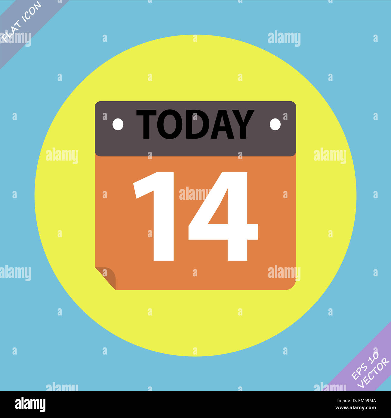 Icône Calendrier - vector illustration. Modèle plat Banque D'Images