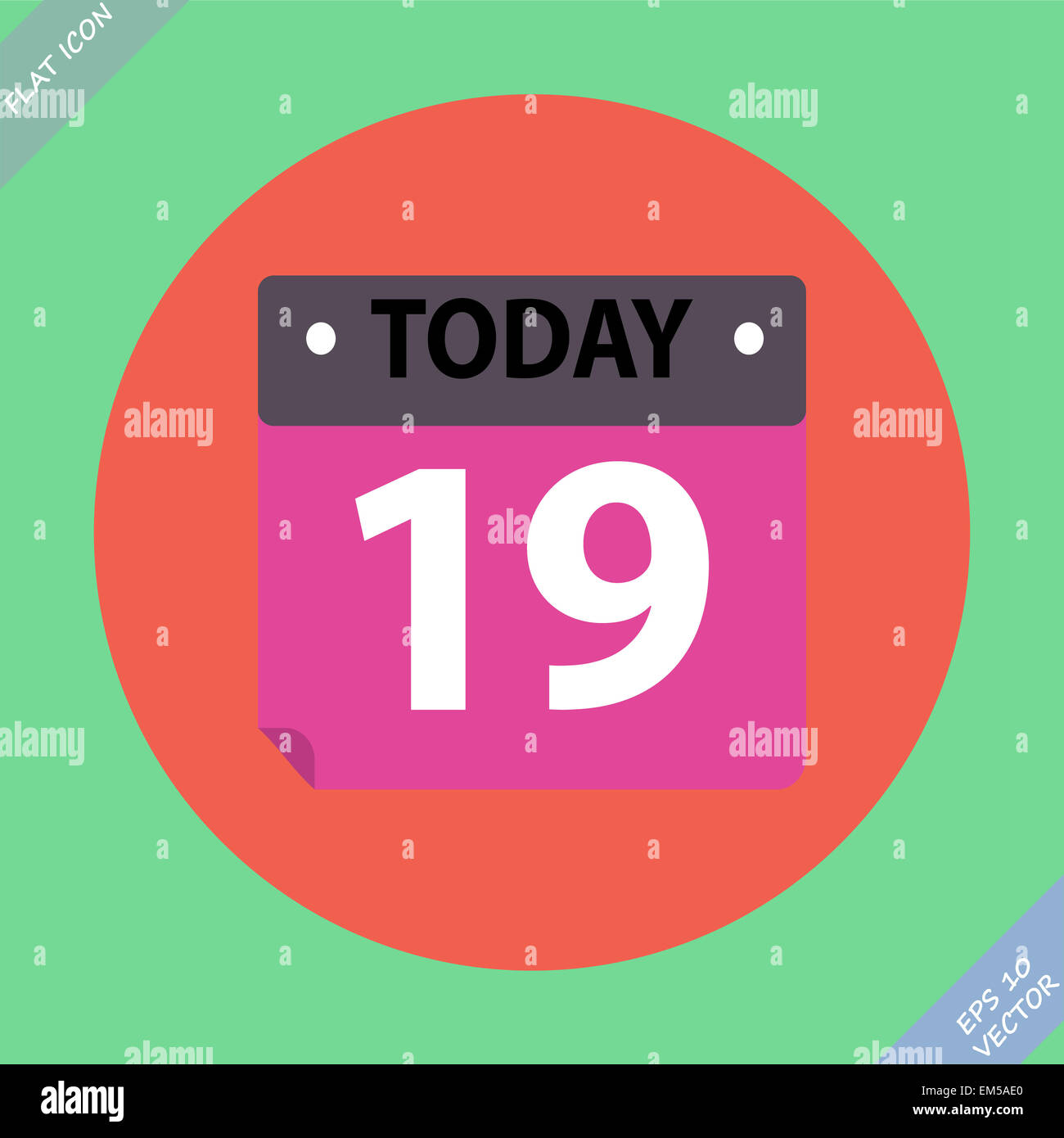 Icône Calendrier - vector illustration. Modèle plat Banque D'Images