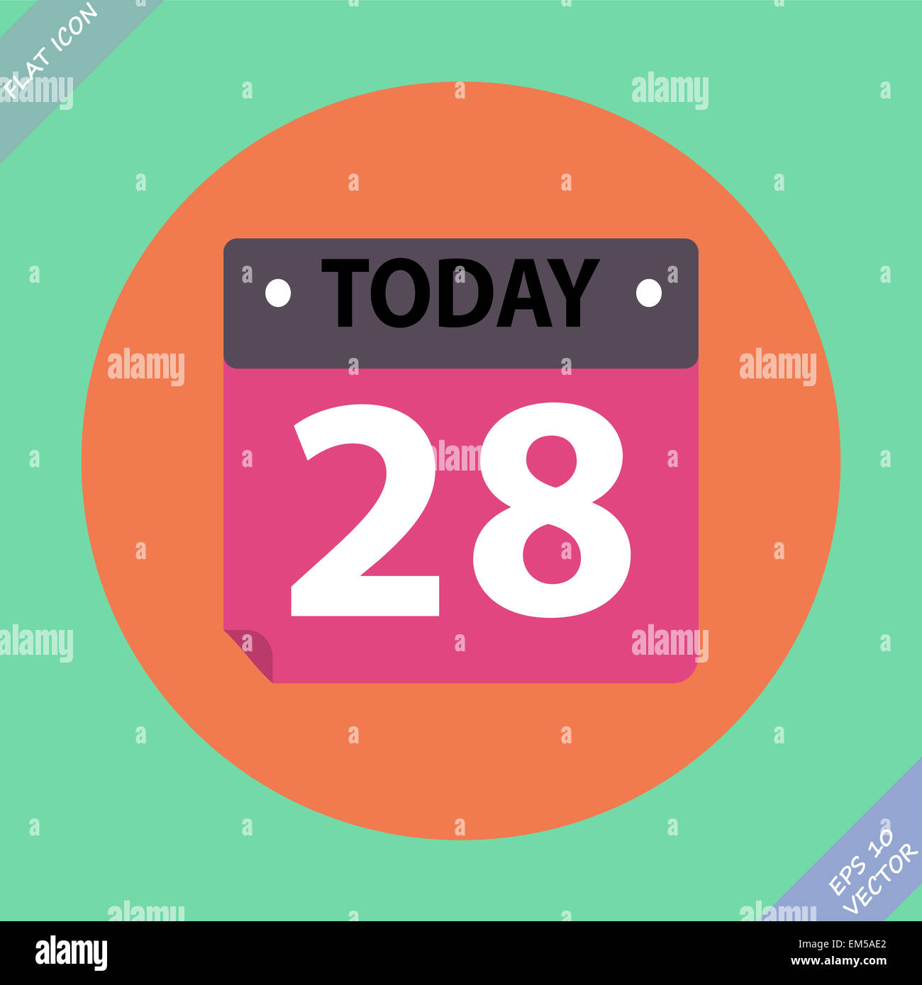 Icône Calendrier - vector illustration. Modèle plat Banque D'Images