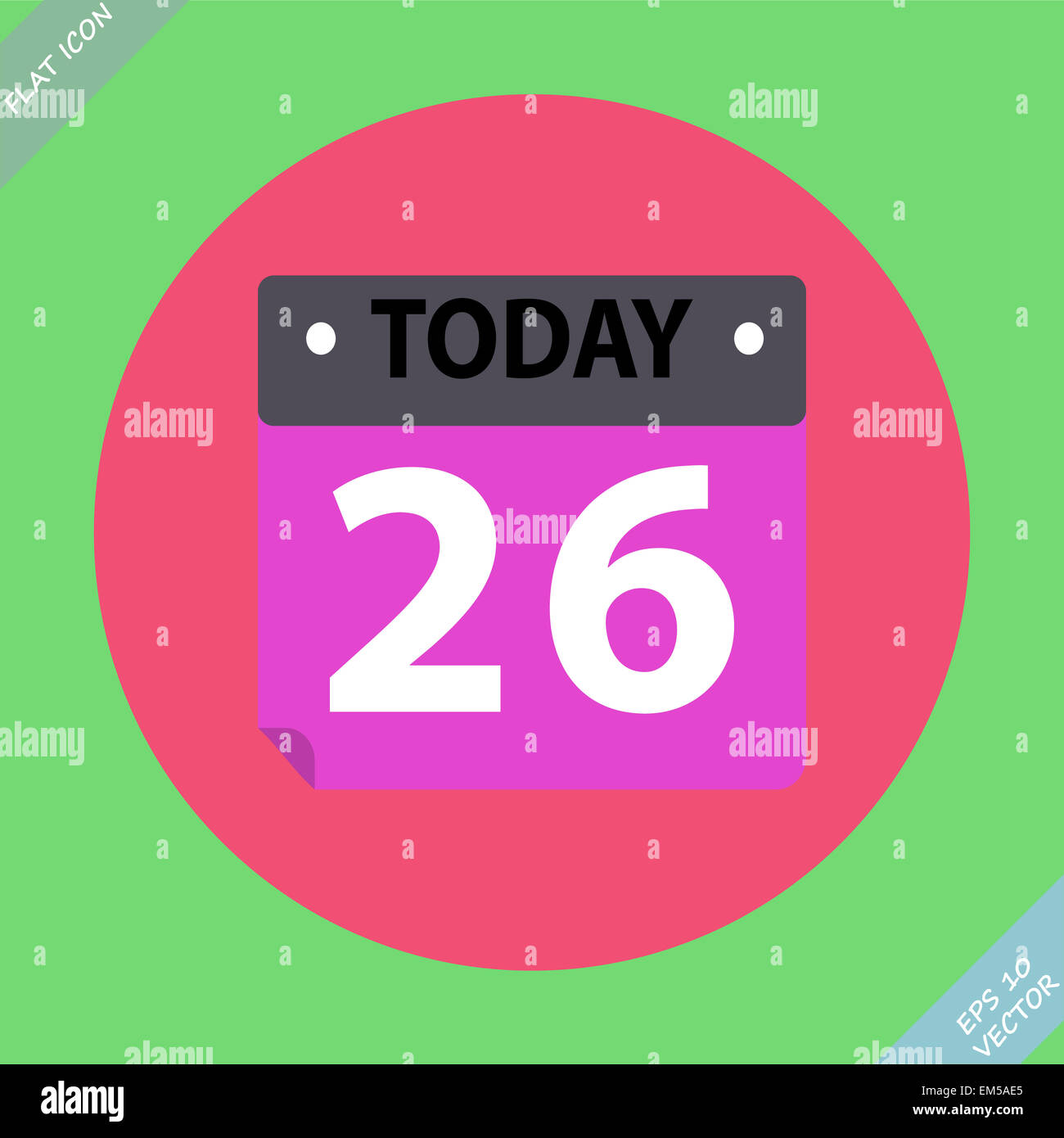 Icône Calendrier - vector illustration. Modèle plat Banque D'Images