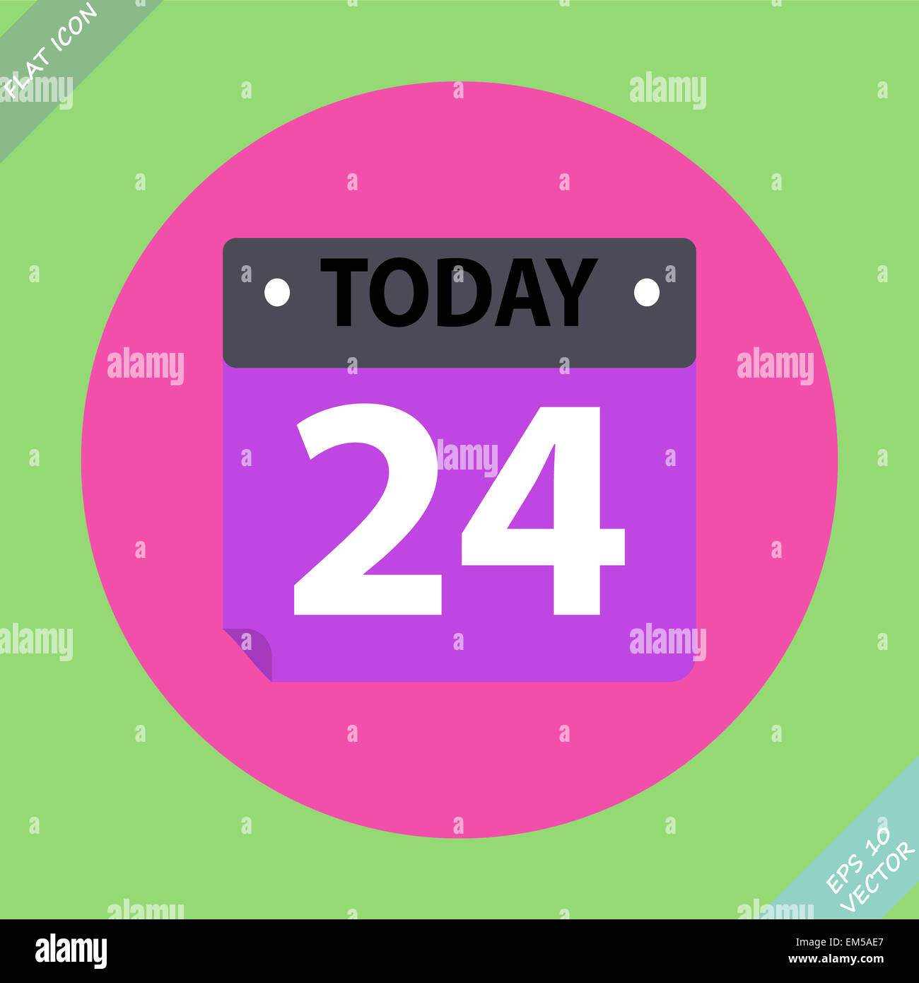 Icône Calendrier - vector illustration. Modèle plat Banque D'Images