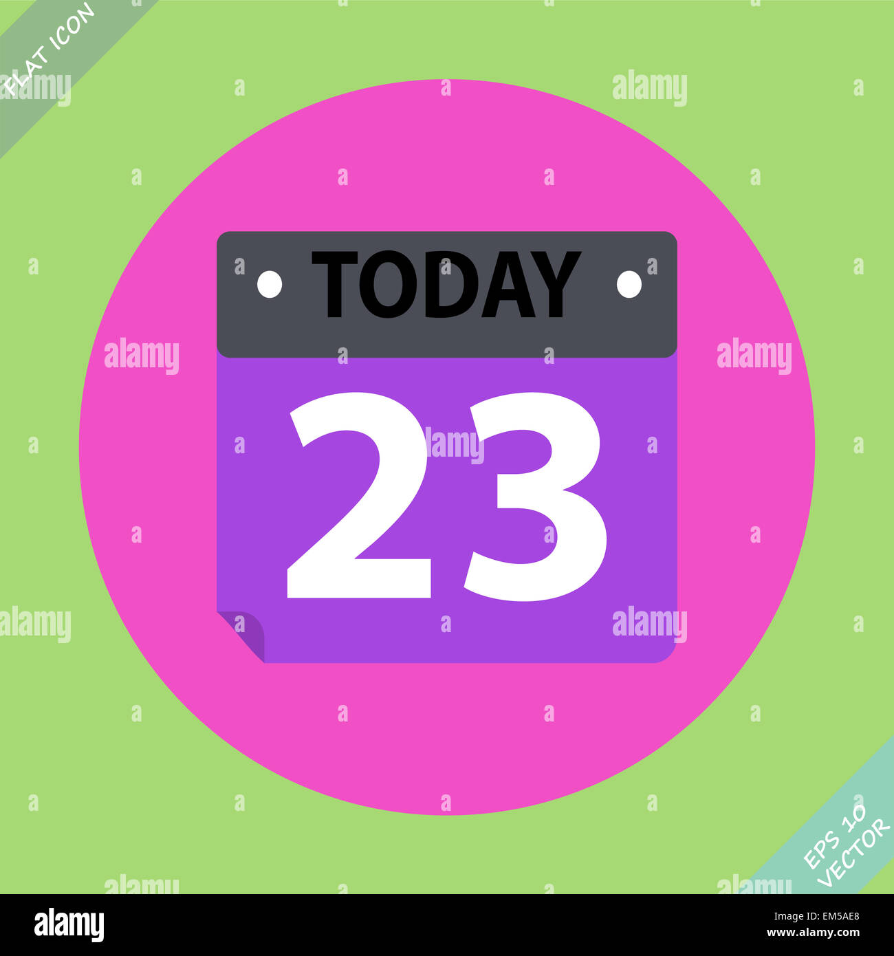 Icône Calendrier - vector illustration. Modèle plat Banque D'Images