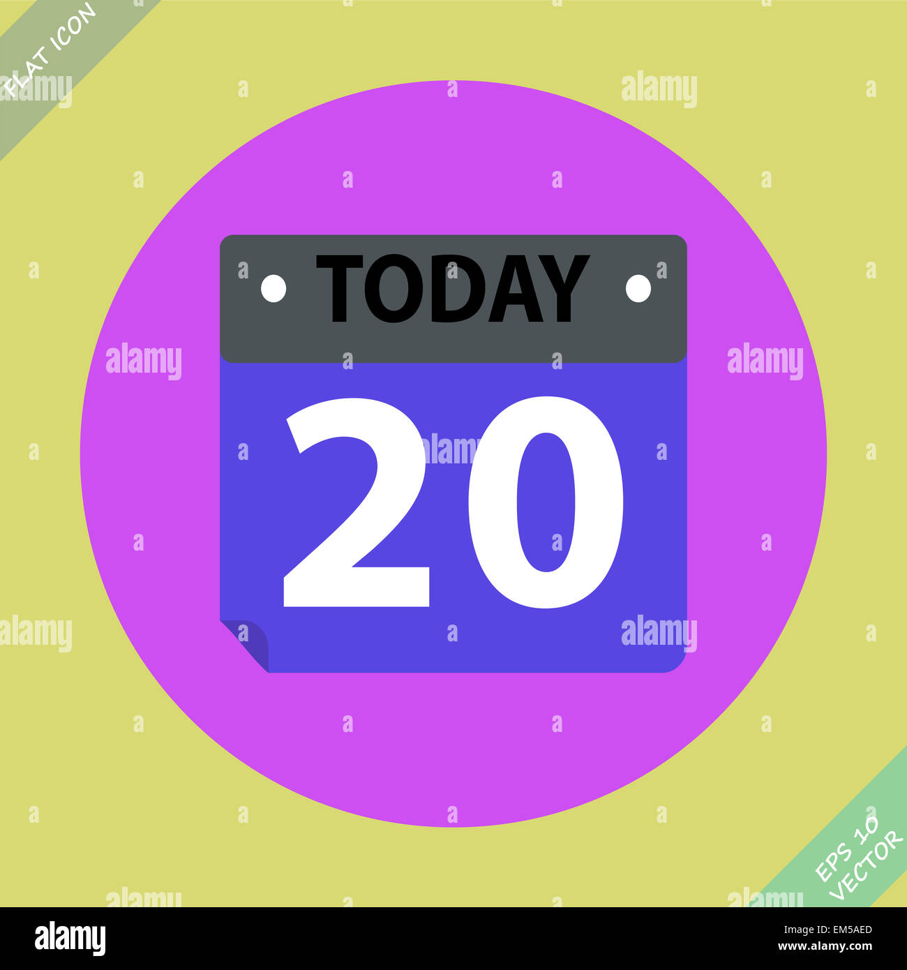 Icône Calendrier - vector illustration. Modèle plat Banque D'Images
