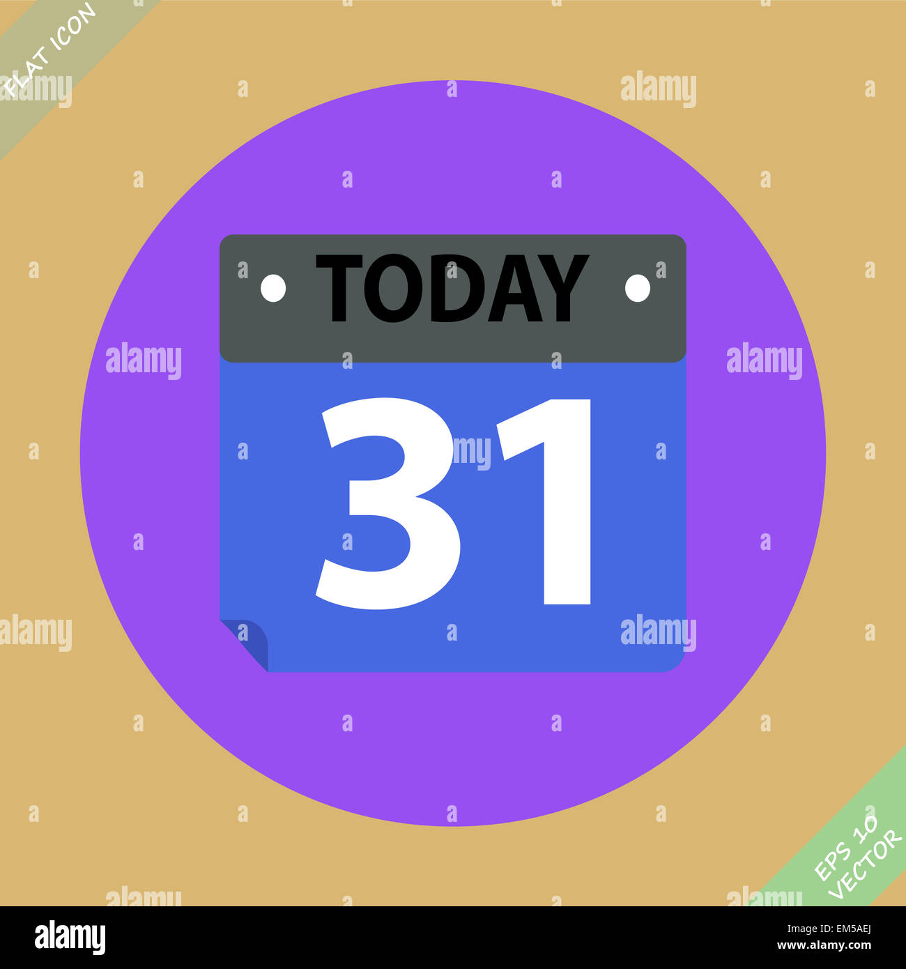 Icône Calendrier - vector illustration. Modèle plat Banque D'Images