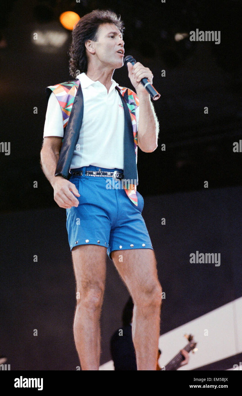 Cliff Richard - à distance - l'événement. Le stade de Wembley le 16 juin 1989. Banque D'Images
