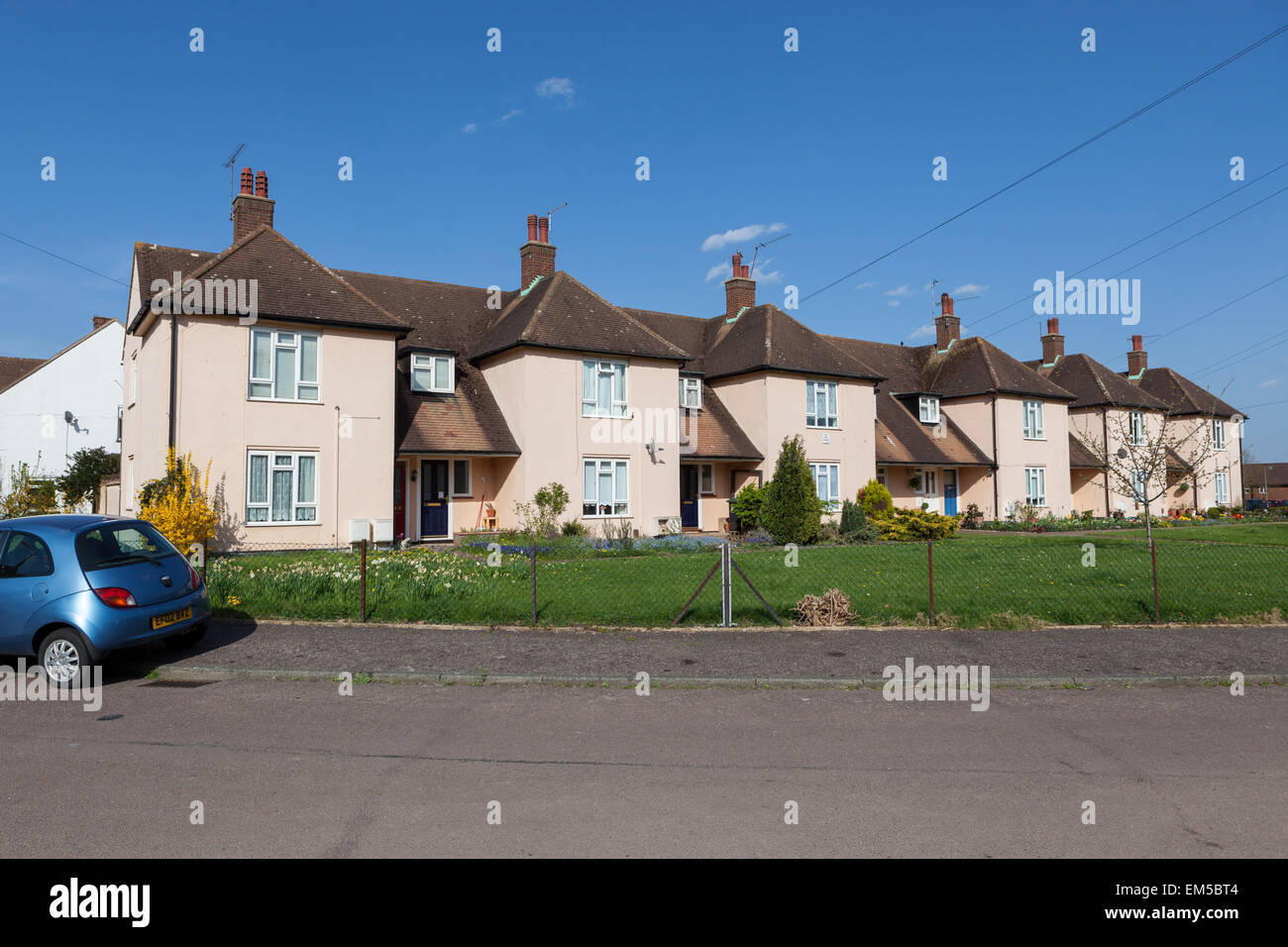 Une rangée de maisonnettes de charme, appartements, logement, à Londres, en Angleterre Banque D'Images