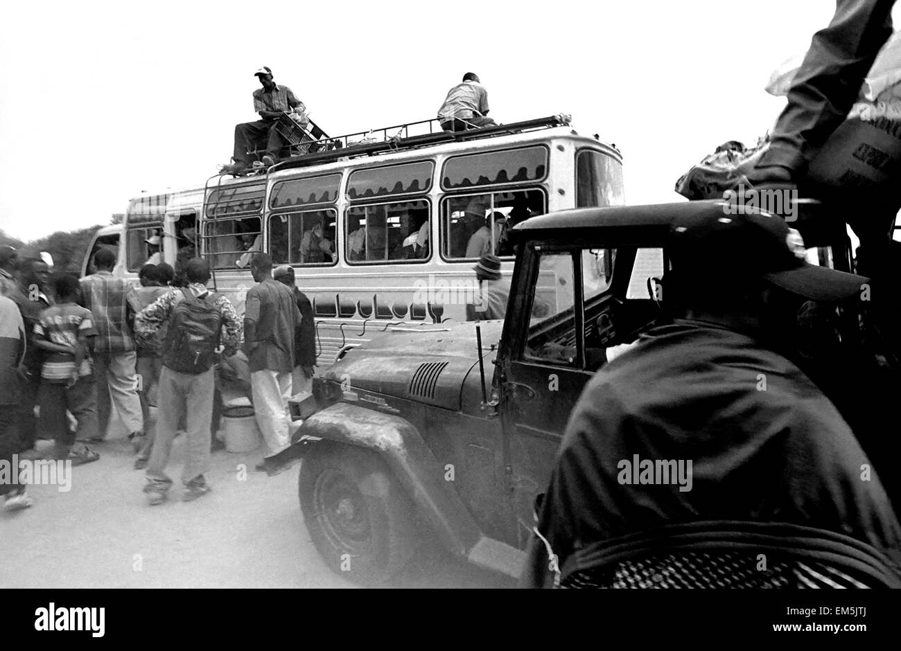 Gare routière de matatus d Ikutha, Kitui, Kenya. Cette localité rurale, n'a qu'environ 500 habitants et est situé au coeur Banque D'Images