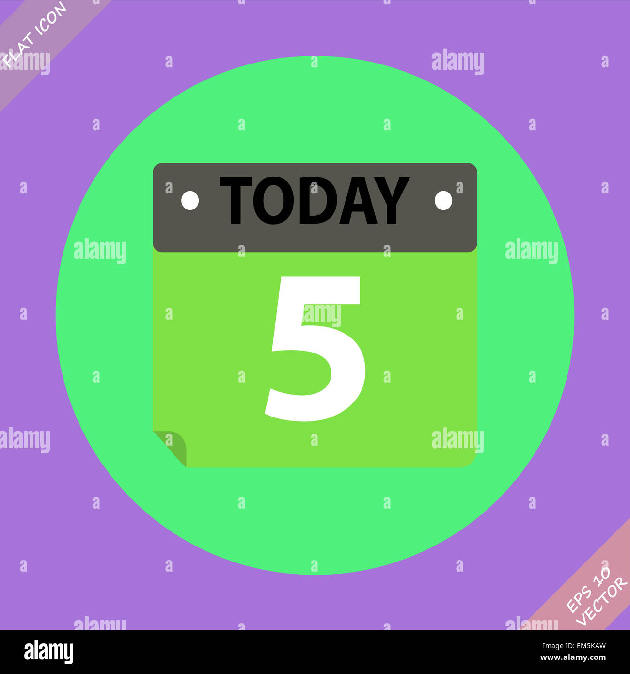 Icône Calendrier - vector illustration. Modèle plat Banque D'Images