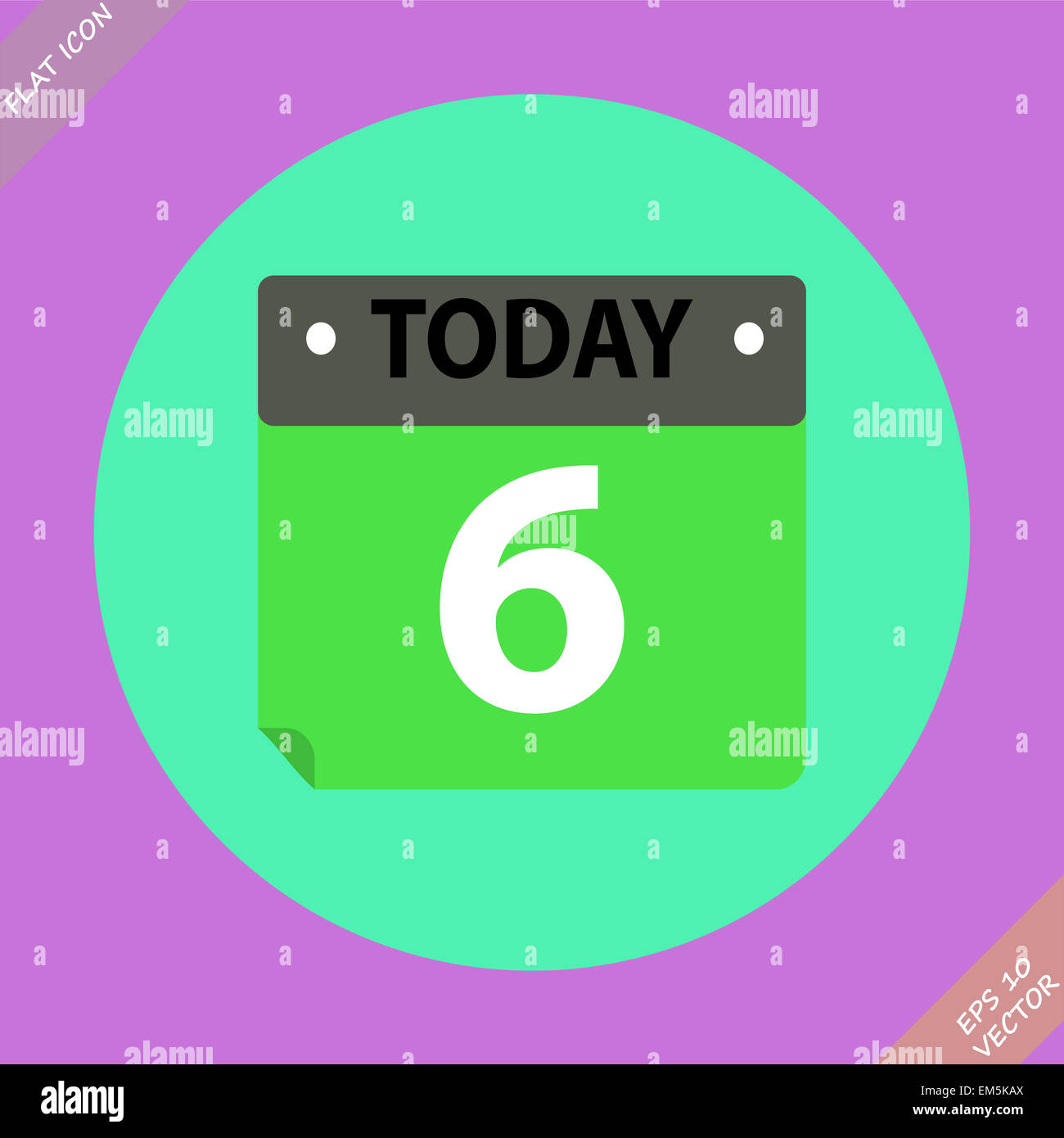 Icône Calendrier - vector illustration. Modèle plat Banque D'Images
