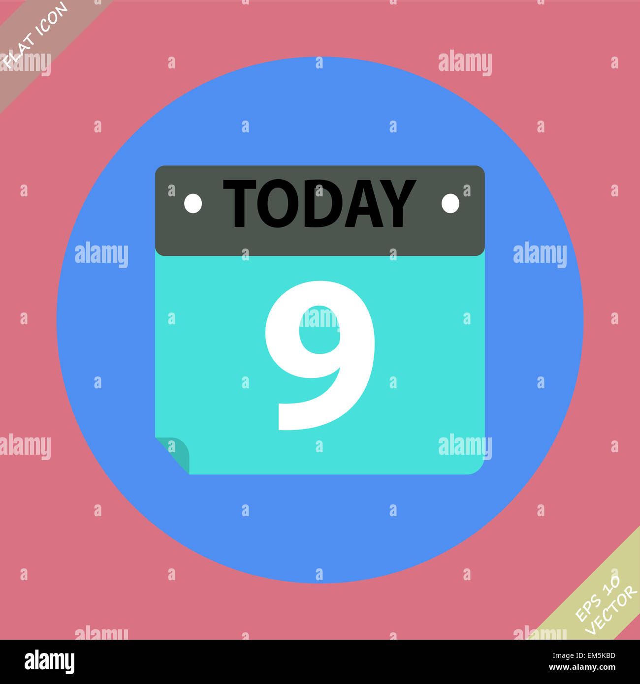 Icône Calendrier - vector illustration. Modèle plat Banque D'Images