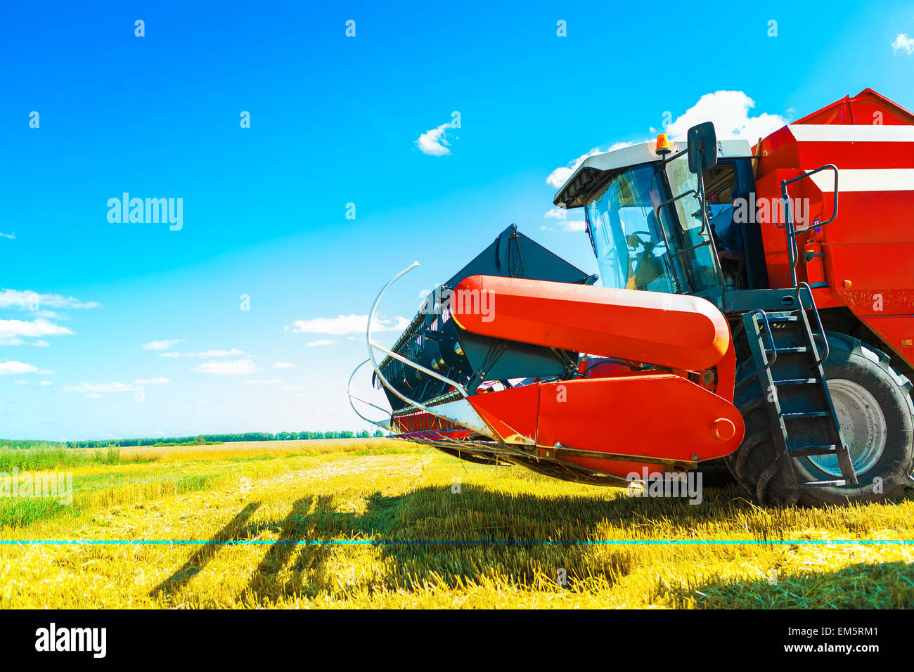 Sur le terrain de la moissonneuse-batteuse Banque D'Images