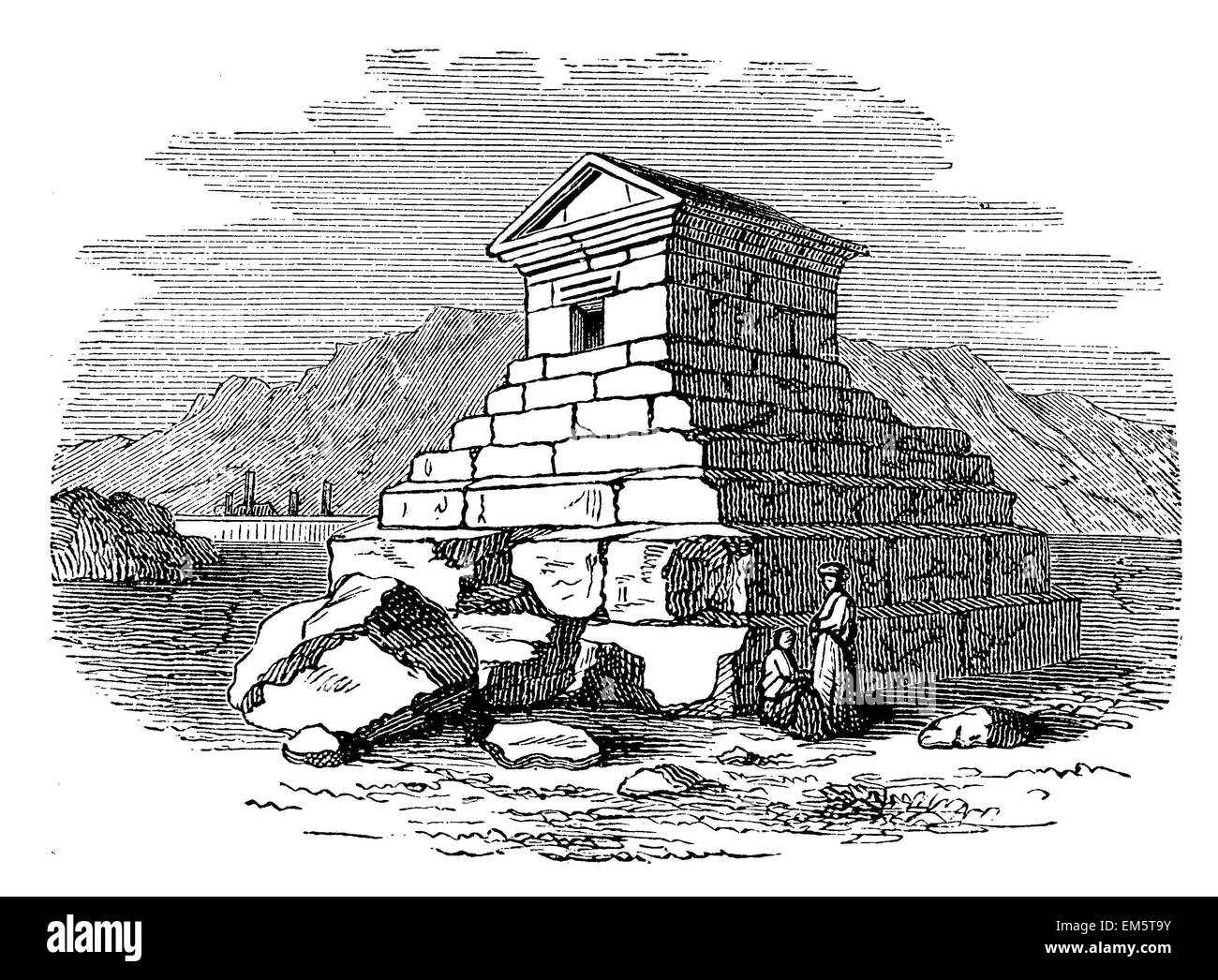 Construire en l'honneur de Kyros, construit à Mourgab Banque D'Images