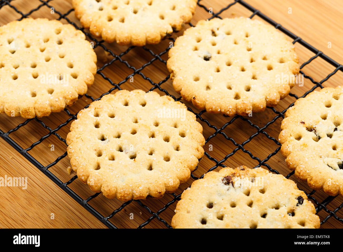 Cookies aux raisins Banque D'Images