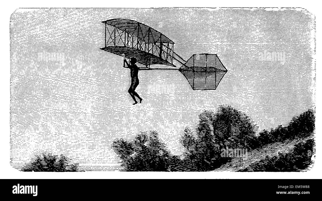Le hareng's flying machine, 1897 Banque D'Images
