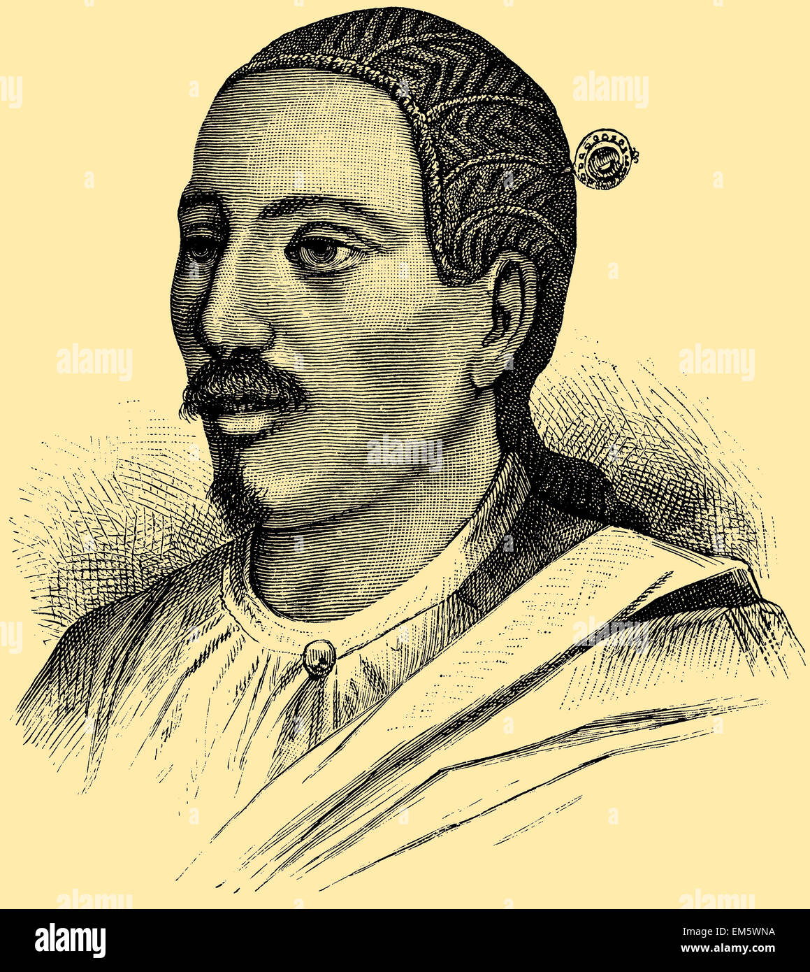 De l'Éthiopie Yohannes III (c.1824 - c. 1873) Banque D'Images