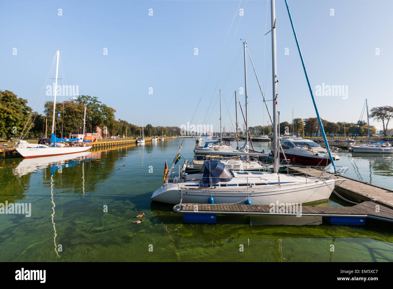 Marina à Swinoujscie, Pologne Banque D'Images