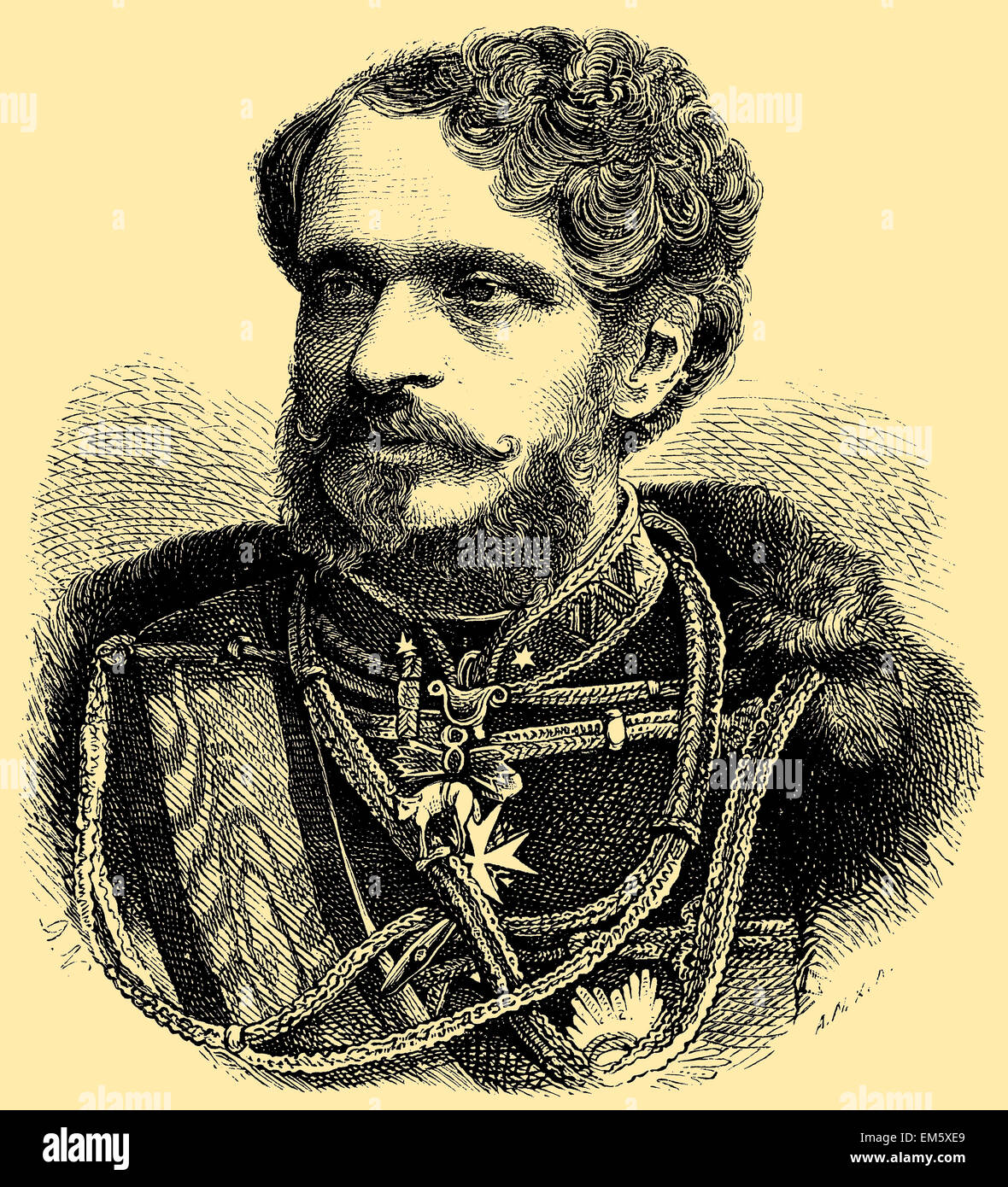 Comte Gyula Andrássy (1823-1890), homme d'État hongrois Banque D'Images