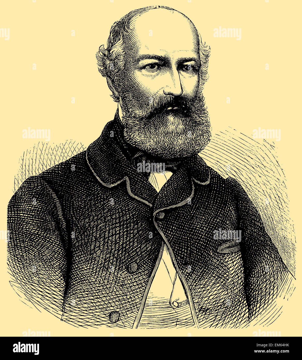 Alfred Krupp (1812-1887), l'industriel allemand Banque D'Images