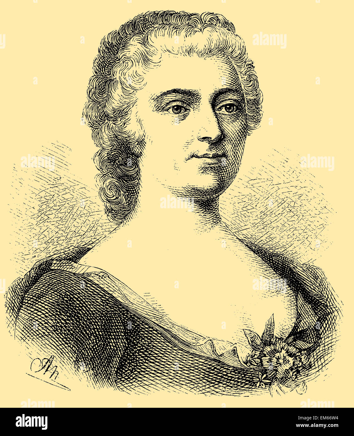 Friederike Caroline Neuber, Die Neuberin, (1697 - 1760), acteur et directeur de théâtre allemand Banque D'Images