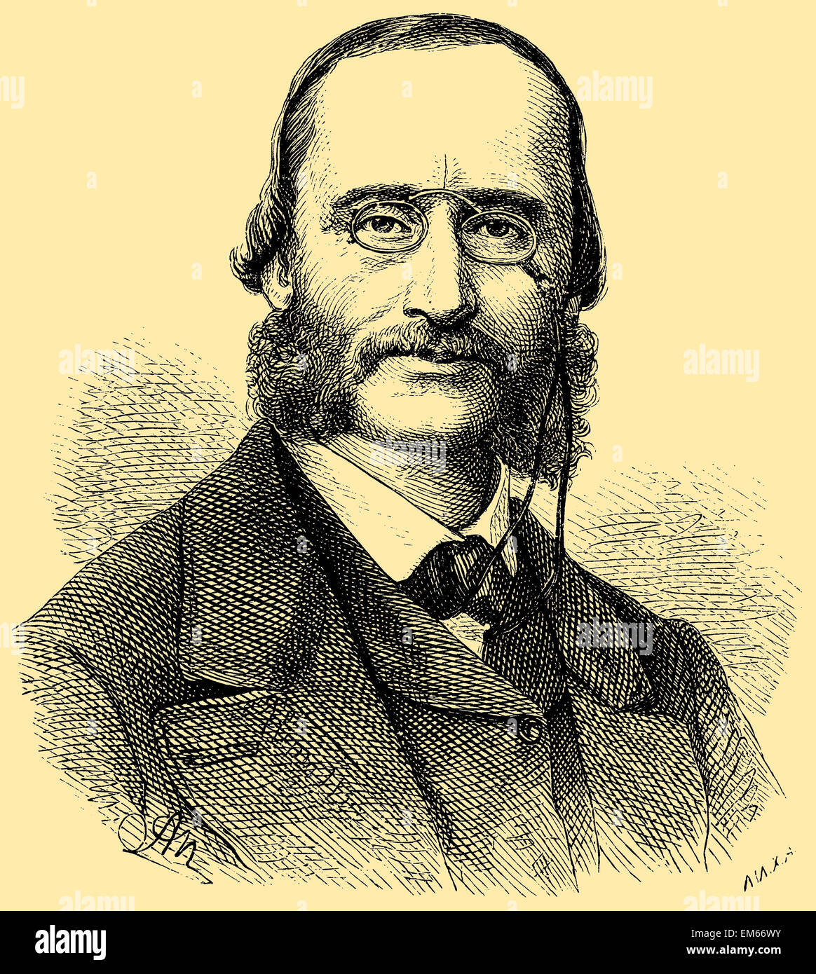 Jacques Offenbach (1819-1880), compositeur français Banque D'Images