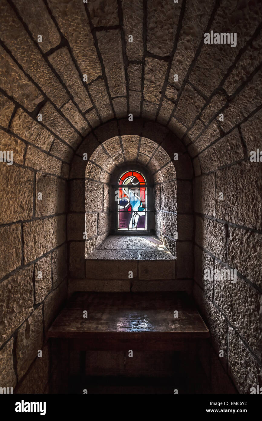 Jérusalem, de l'intérieur de la Basilique de Sainte Maria Sion ; Israël Banque D'Images