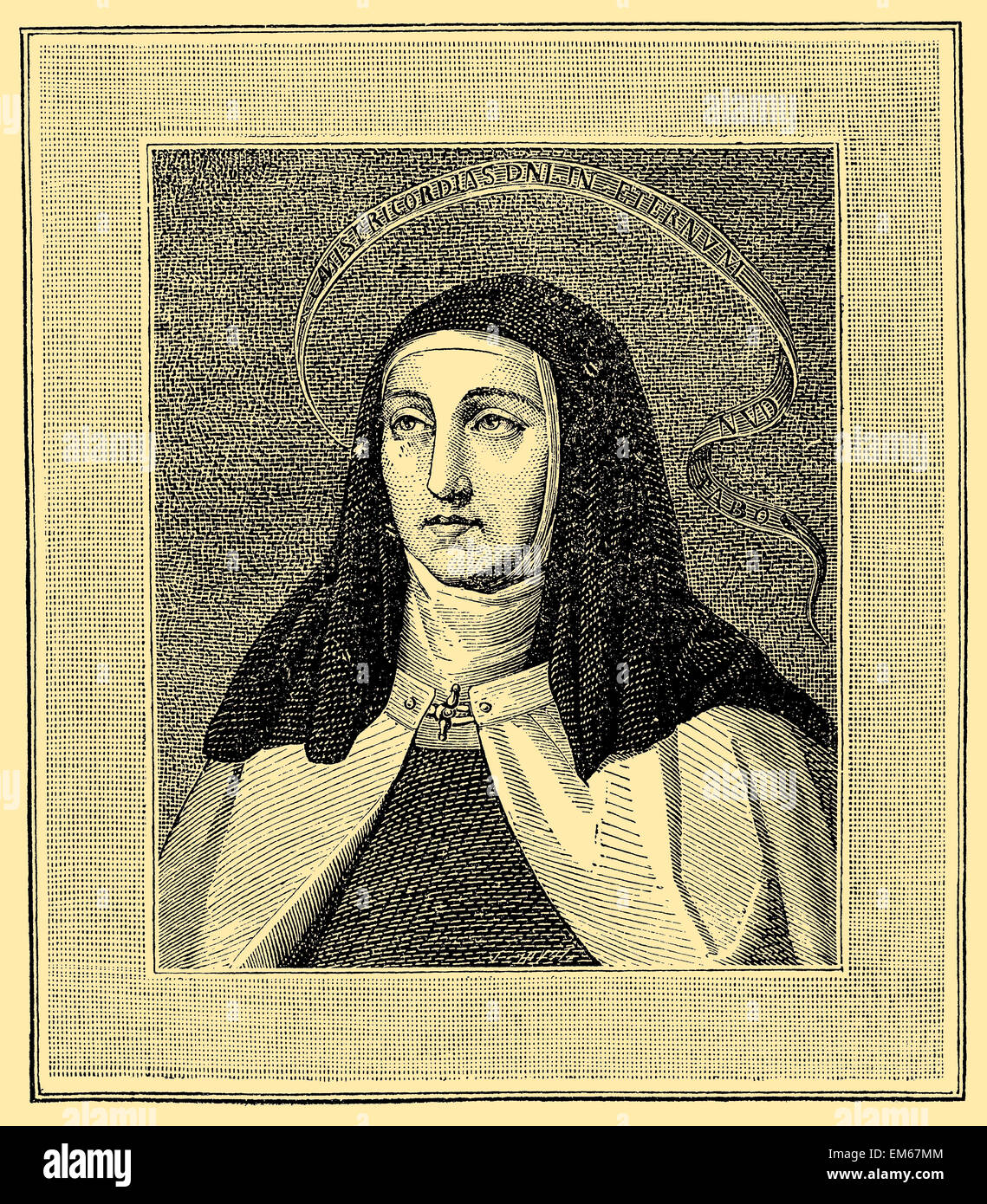 Sainte Thérèse d'Ávila, appelée aussi sainte Thérèse de Jésus (1515 - 1582), mystique espagnol, carmélite, et écrivain de la Contre réforme Banque D'Images