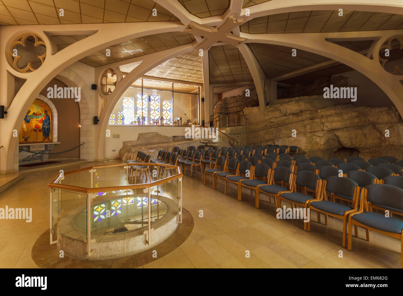 Israël, de l'intérieur de l'église de Saint Pierre ; Gallicantu Banque D'Images