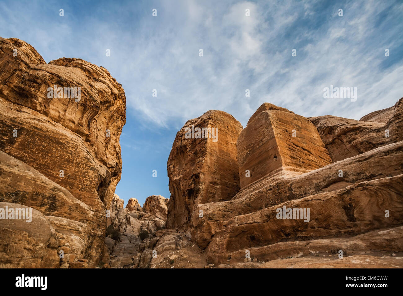 La Jordanie, Djinn blocs ; Petra Banque D'Images